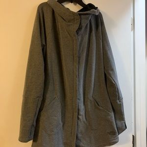 North face large grey light longer jacket